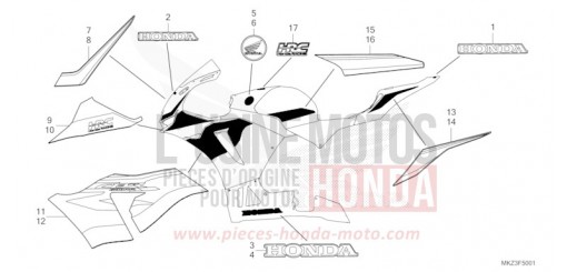 STREIFEN/EMBLEM (2) CBR600R3R de 2024